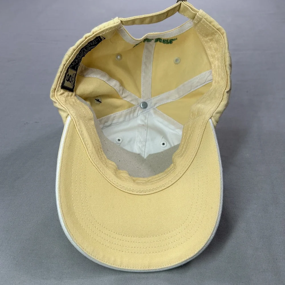 VINTAGE Baylor Bears Hat Cap‎ Strap Back Adjustable Gold White Womens 90s NEW